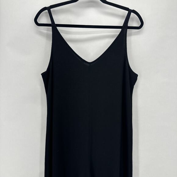 ATHLETA‎ Wind Down Sleep V Neck Romper Size M Black Waffle Knit Lounge Cozycore - Picture 5 of 11